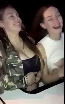 BIG Boobs In The Roller Coaster'