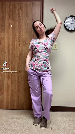 Nurse Does The Buss It Challenge On TikTok With A Dildo In Her Ass ??'