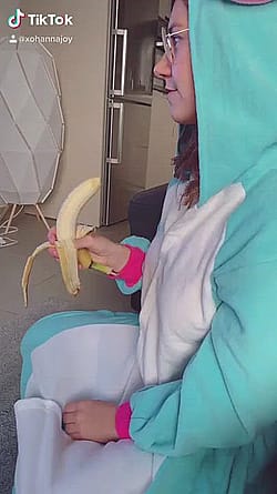 TikTok Teen Takes Banana'