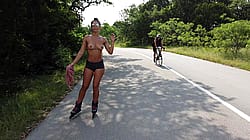 He Dared Me To Take My Top Off When Rollerblading [f]'