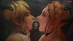 Zelda Sharing Sissy Link With Daddy Ganondorf'