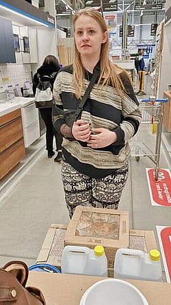 Even With My Arm In A Sling After A Skiing Injury - I Had To Show My Boobs In This Store Heh'