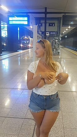 This Train Was Already Just Waiting For Me But I Still Had To Show My Boobs Heh'