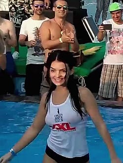 Wet T-shirt Girl With Some Sexy Moves'