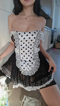 This Skinny Maid Has Some Pretty Big Milkers Drop'