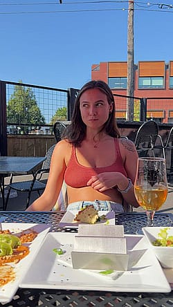 Can't Even Finish A Taco Before Taking My Tits Out [GIF]'