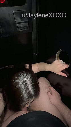 Sucking A Cock At The Glory Hole While My Husband Pushes My Head Down To Choke On It'