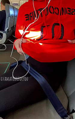 Titty Drop In An Airplane This Was Risky:)) [GIF]'