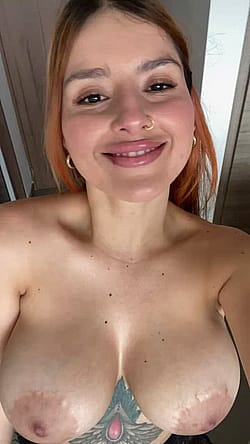 Would You Cum On My Tits Or On My Face?'