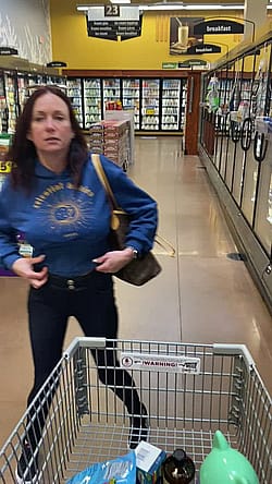 Hot Mom Flash At The Grocery Store'