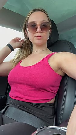 Driving with my milkers out makes me super horny'