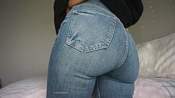 Releasing all this ass from its denim prison'