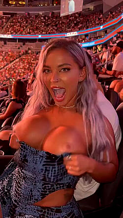Flashing at a UFC event'